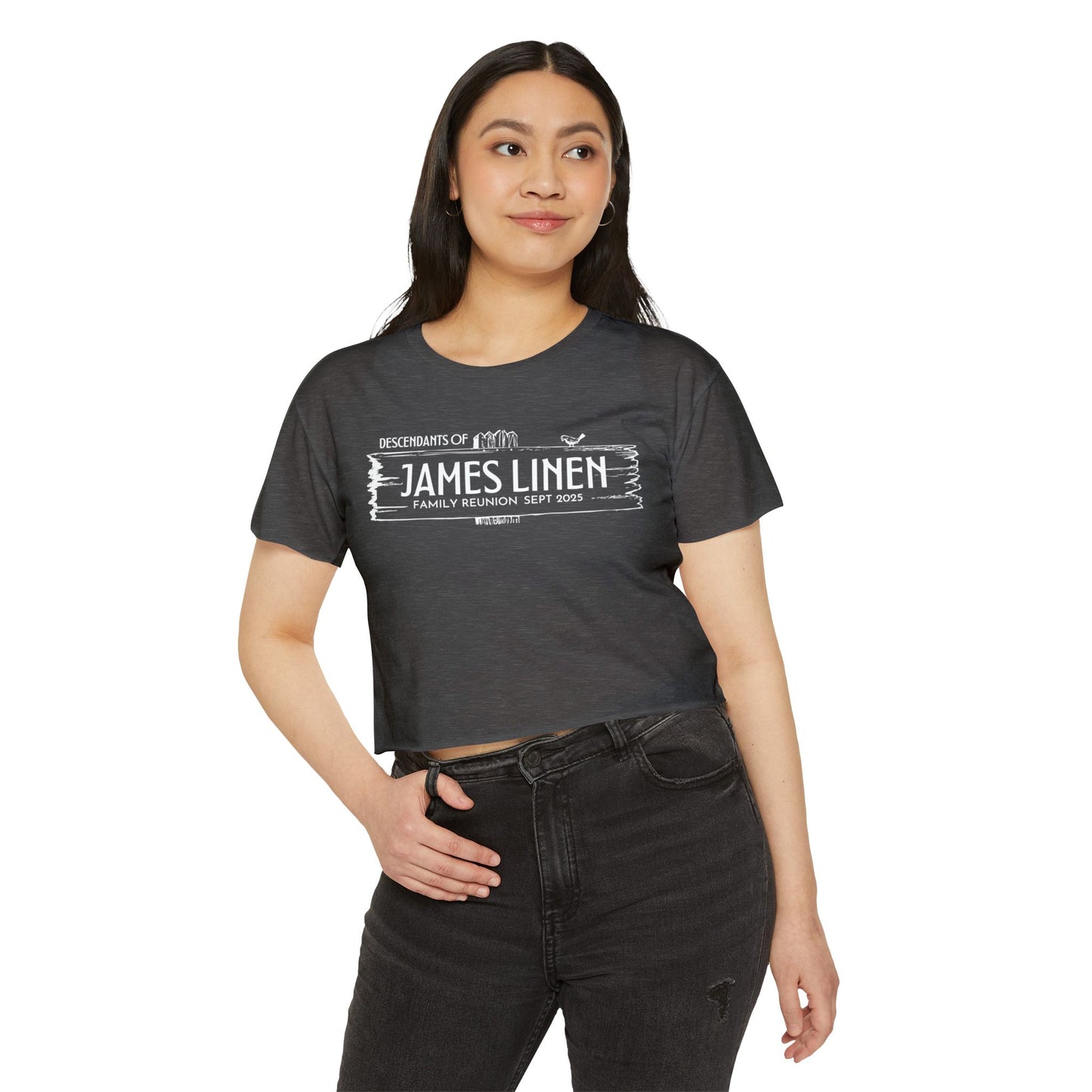 Linen Family Reunion Crop Top