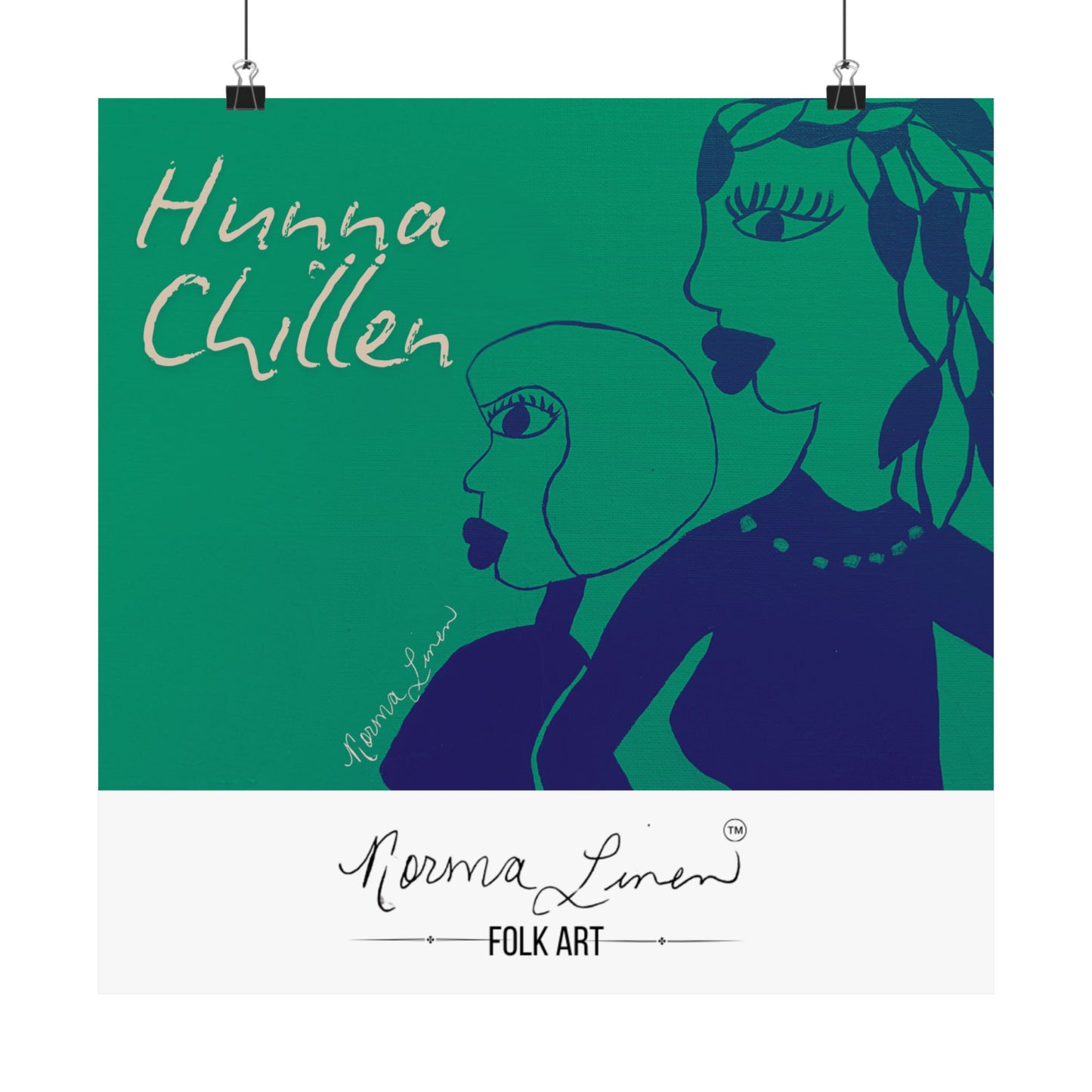 "Cousins"  in Pine Green Matte Posters