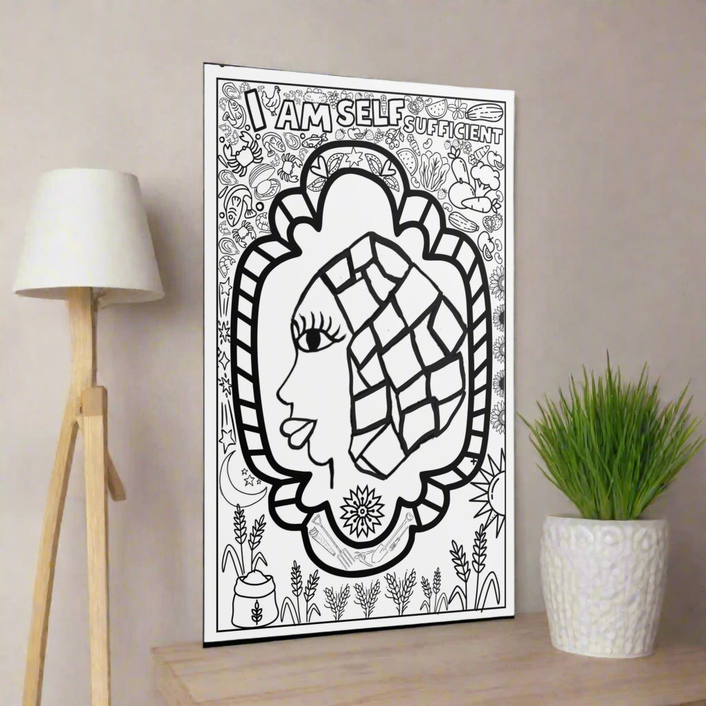 I Am Self Sufficient Coloring Poster