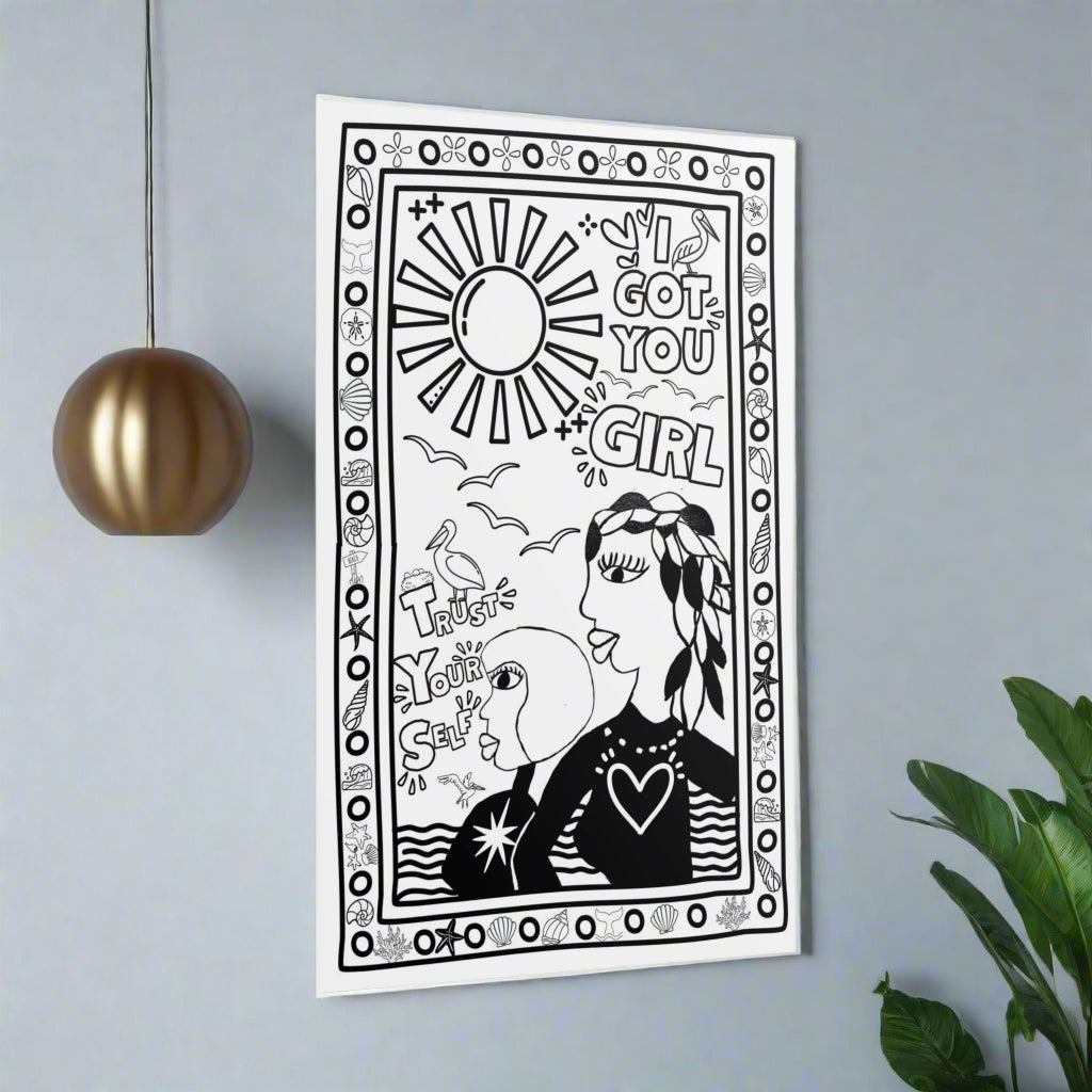 Trust Yourself Coloring Poster